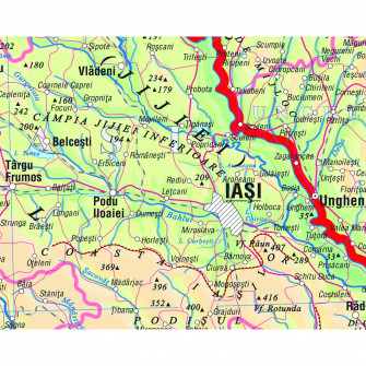 Harta Romania Si Republica Moldova Harta Fizica Editie