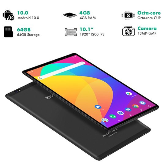 Tableta TOSCIDO P101 10 1 Octa Core 4GB RAM 64GB ROM Android 10 0