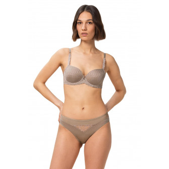 Triumph Sutien Cu Burete Si Garnituri Din Dantela Spacer Bh Maro