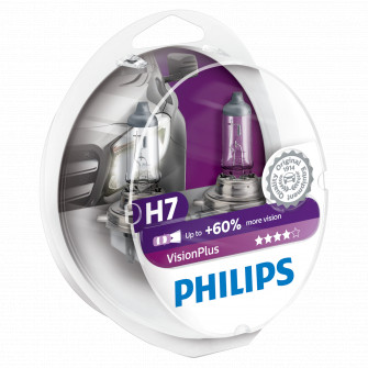 Philips H7 Visionplus Headlight, Pack of 2 