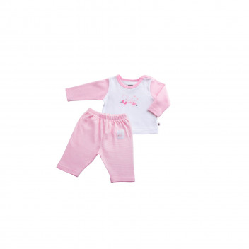 Set Pijama Bebe D Or Pentru Bebelusi 62 Cm Roz